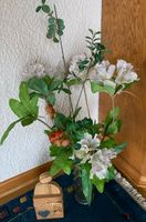 Kunstblumen Rhododendron, inkl. Vase + Holzdeko Niedersachsen - Nordhorn Vorschau
