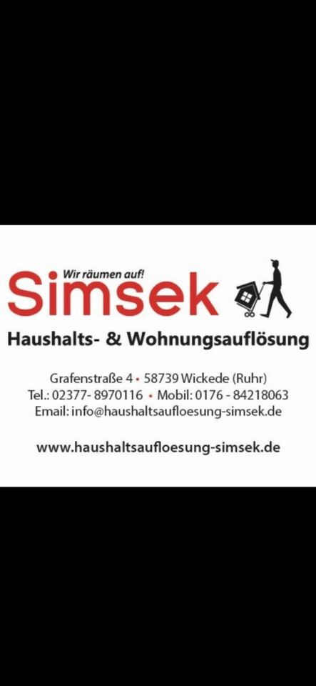 Haushaltsauflösung/Entrümpelung/Abrissarbeiten in Holzwickede