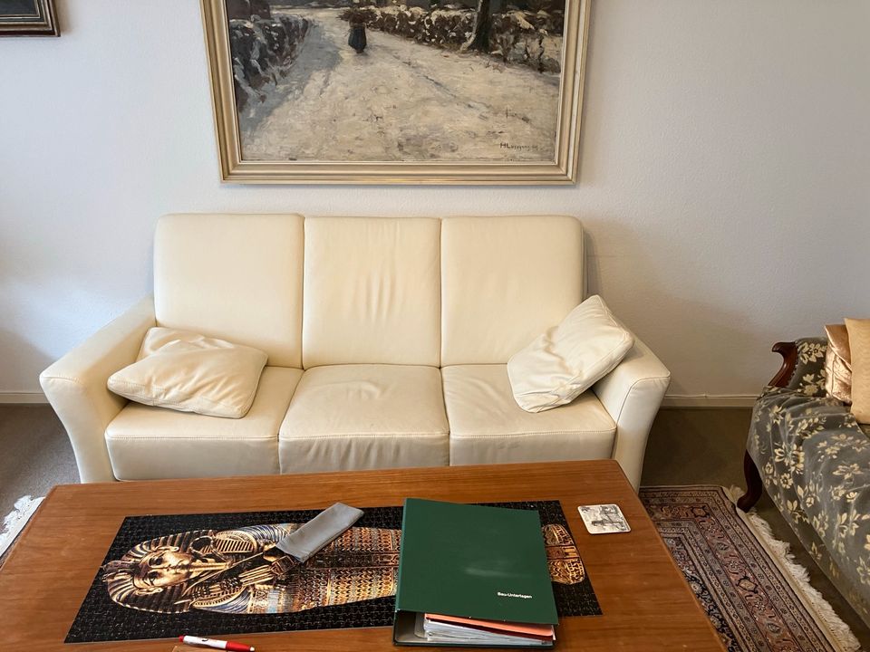 Zweimal Leder  Sofa Couch zu verkaufen, top Zustand in Jülich