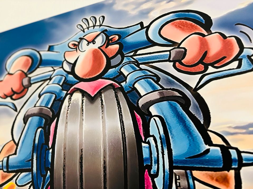 WERNER Harley Comic Banner Bild Honda Suzuki Motorrad Moped Film in Aldenhoven