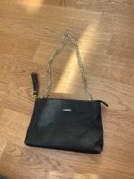 Schwarze L. Credi Handtasche mit Glitzer gold Clutch Nordrhein-Westfalen - Goch Vorschau