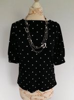 ••• H&M Bluse Gr. 36 S Polka Dots elastisch Top Shirt gepunktet • Sachsen - Weischlitz Vorschau