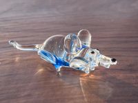 1 Glastier Glasfigur- 1 süße Maus Mäuschen hellblau - Handarbeit Rheinland-Pfalz - Trier Vorschau