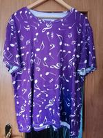 Shirt Damen Größe 3XL 46 neuwertig lila Noten Musik Chor Thüringen - Hermsdorf Vorschau