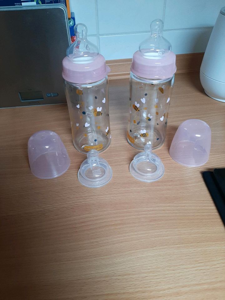 Neu, Babyflaschen Glas in Loiching
