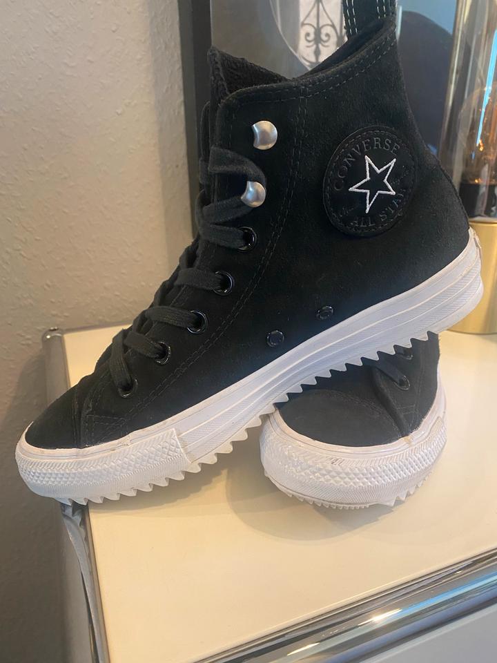 Converse Chucks High Top Sneaker Leder Damen Gr. 37,5 Schwarz in Feuchtwangen