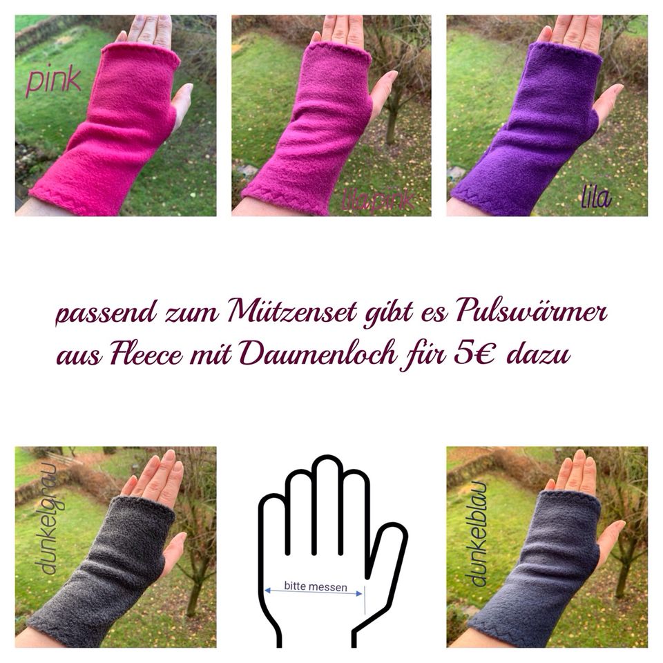 Mützenset Herbst/Winter, Mütze & Loop, NEU & HANDMADE, bordeaux in Schwalmstadt