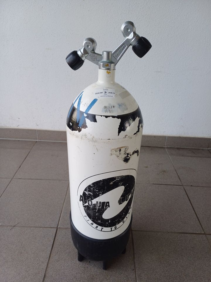 Tauchflasche 15 Liter 200 bar TAG Ventil TÜV neu in Pillig