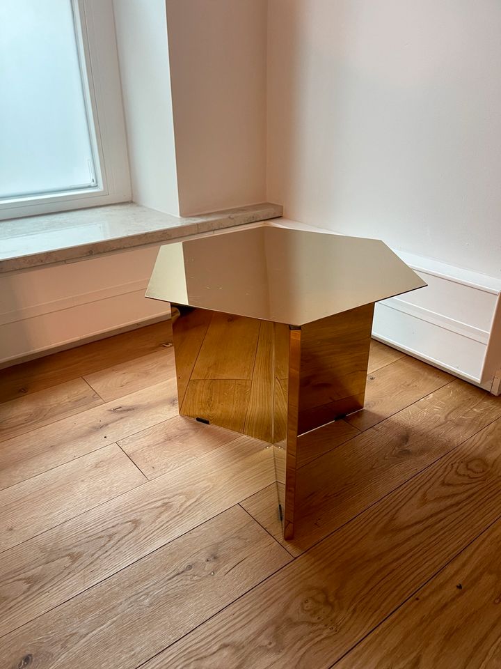 Hay Slit Hexagon Coffee Side Table Beistelltisch Gold Metall in München