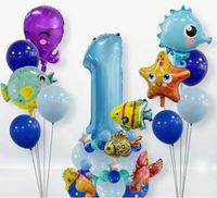 Ballon Set Geburtstag Unterwasserwelt Fische 43 Ballons Dresden - Weixdorf Vorschau