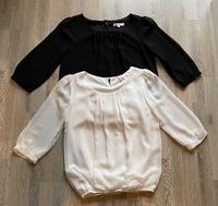 C&A 2x Bluse Shirt Damen schwarz weiß 3/4 Arm transparent Gr. 38 Saarland - Wallerfangen Vorschau