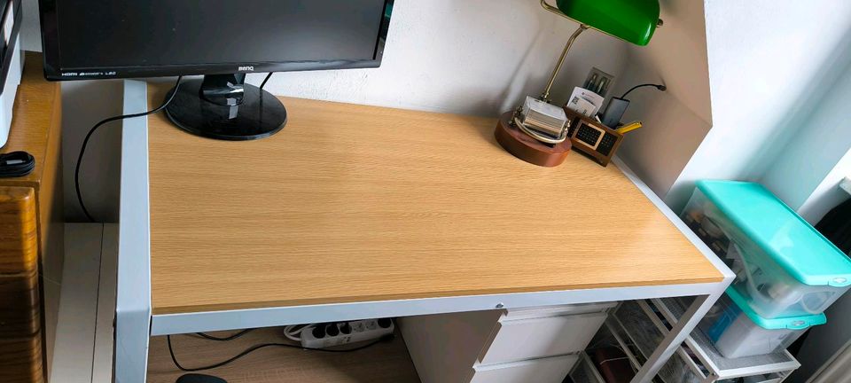Schreibtisch Tisch Beistelltisch weiß Sonoma Eich 120cmx60cmx77cm in Augsburg