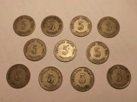 5 Pfennig Münzen Deutsches Reich 1876 bis 1914 Nordrhein-Westfalen - Lübbecke  Vorschau