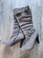 Stiefel Damen Frauen grau Größe 39 selten getragen Niedersachsen - Lehrte Vorschau