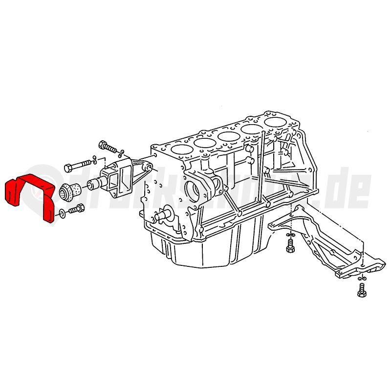 CNC Aluminium Anschlag für Drehmomentstütze Audi B2/B3/B4 5-Zyl in Ludwigsburg