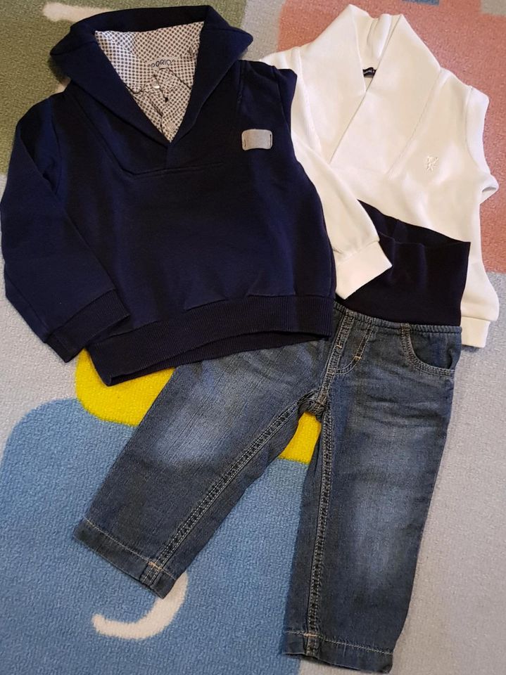 2 Pullover und einen Jeans Gr. 74 in Dudenhofen