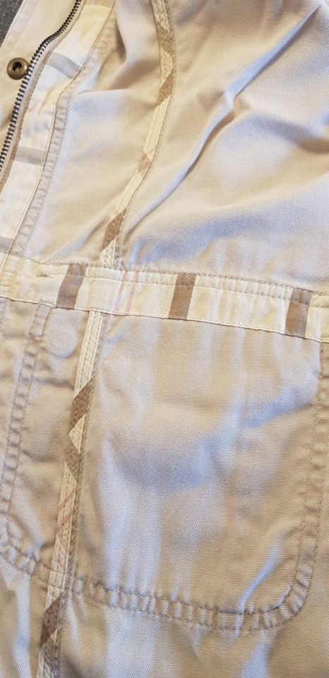 Barbour Jacke beige Baumwolle 36 Stehkragen in Essen