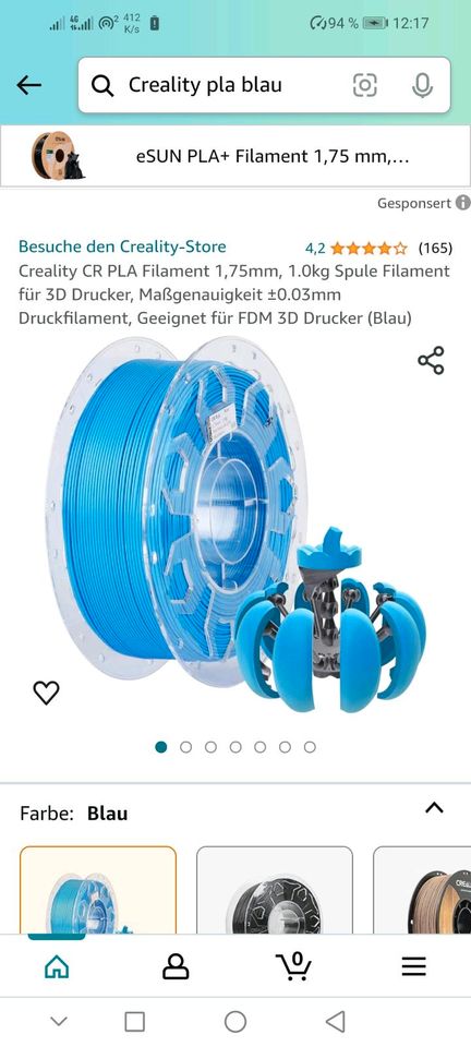 Creality Pla Filament Blau in Idstein