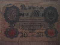 Zwanzig Mark - Reichsbanknote – 14 Februar 1914 Wiesbaden - Mainz-Kostheim Vorschau
