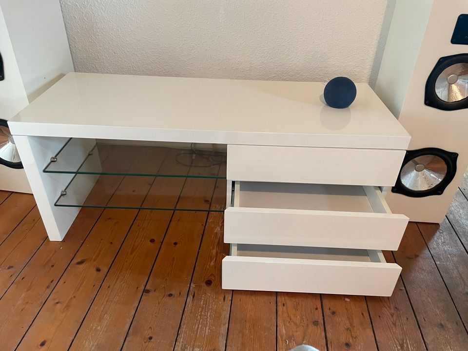 TV Schrank weiß Hochglanz Unterschrank lowboard in Tecklenburg