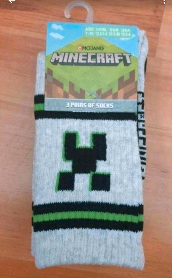 MINECRAFT 3 Paar Socken, Gr. 30-36 - NEU mit ETIKETT in Kaiserslautern