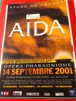 Poster Aida Opera Stade de France Paris 2001 plus Programmheft Nordrhein-Westfalen - Dinslaken Vorschau