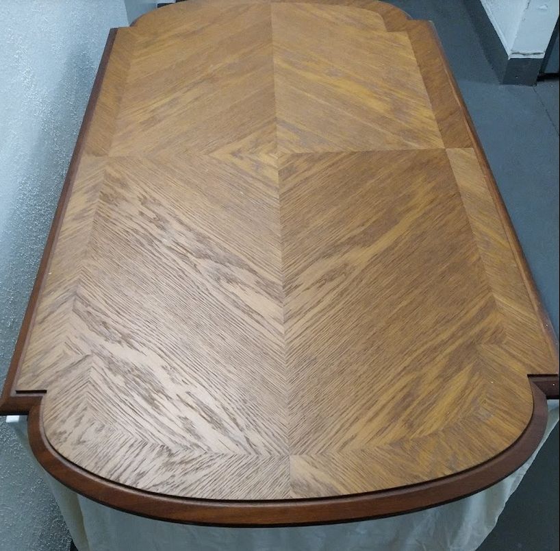 Tisch Couchtisch Intarsien Holz Antik ArtDeco Gründerz Oval Eiche in Köln