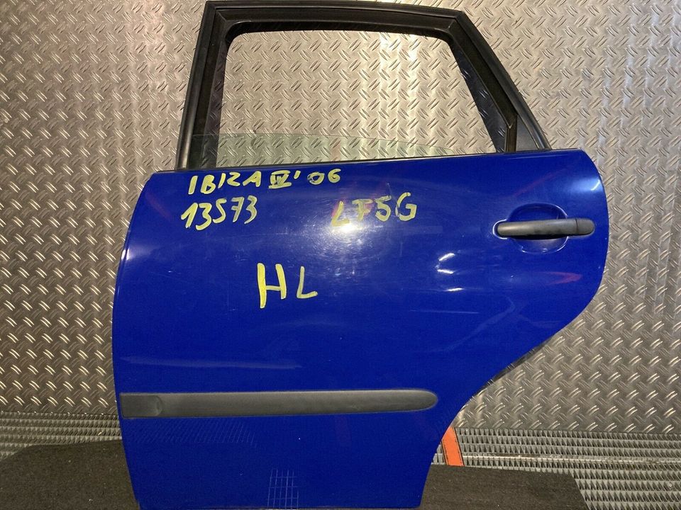 Tür hinten links Seat Ibiza III 3 6L1 Schrägh LF5G blau 13573 in Coswig (Anhalt)