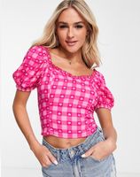 Neu 38 Miss Selfridge Bluse mit Puffärmeln Herzmuster Pink Sommer Innenstadt - Köln Altstadt Vorschau