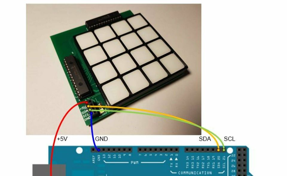 4x4-Leucht-Taster-Zusatzplatine für Arduino-Neueinsteiger in Münster