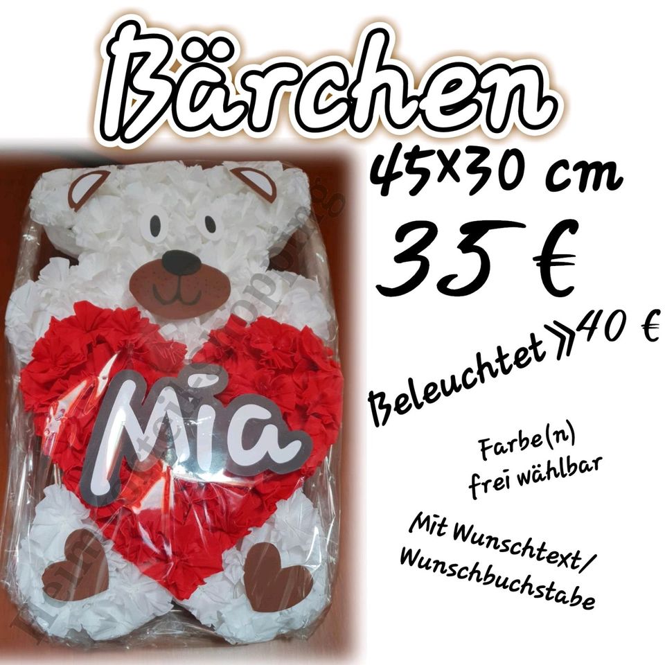 Maiherz❤ Maibild ❤ Bärchen klein und XXL NEU Mit Wunschtext in Inden