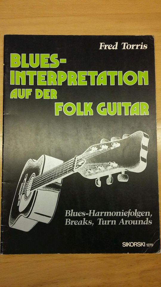 Gitarrennoten Blues Interpretation auf der Folk Guitar Fred Torri in Sinsheim