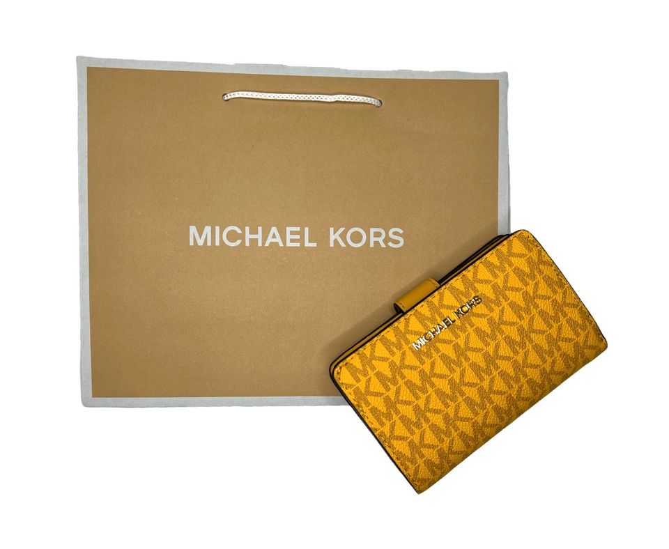 Michael Kors MK Jet Set Travel Geldbörse Portmonee Gelb Gold NEU in Reiskirchen