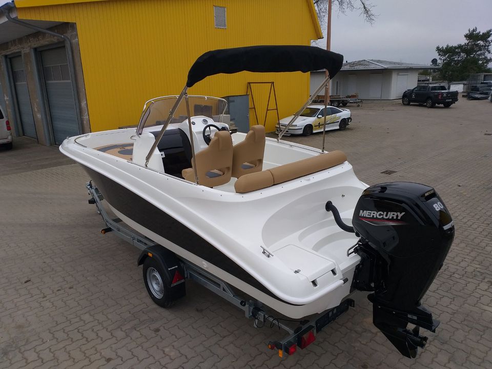 Motorboot Remus 620 SC - mit F80 ELPT u. Trailer Neu in Hohen Wangelin