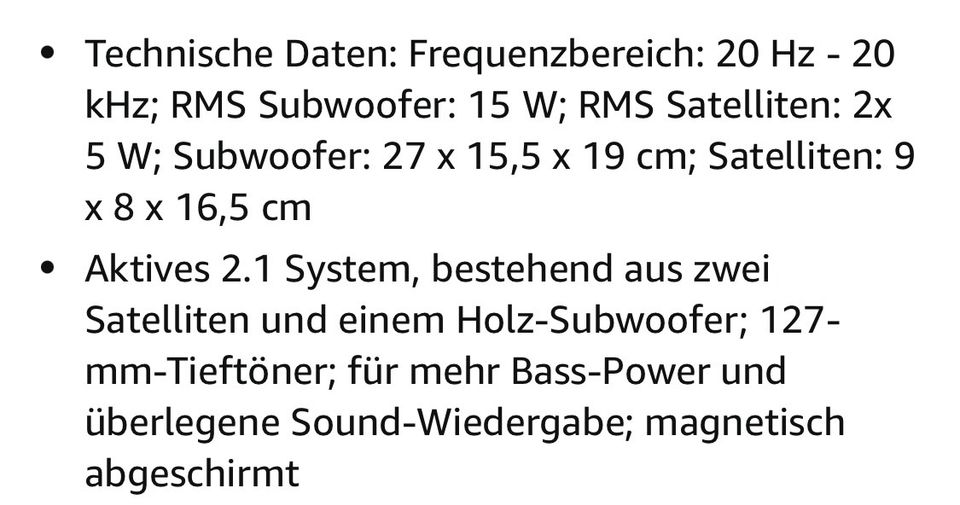 Hama i600 2.1 Subwoofer-Soundsystem in Freiberg