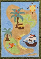 Teppich Kinderzimmer "Pirat", 2m x 1.40m Bayern - Otterfing Vorschau