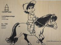 Laubsägen Vorlage, Sport Billy Reiten mit Pony, 80er Jahre Baden-Württemberg - Allmersbach Vorschau