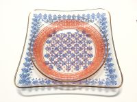 2 Glasschalen rot und blau, rund und quadratisch - vintage Thüringen - Weimar Vorschau