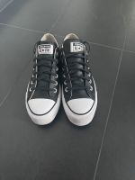 Chucks Converse Leder, schwarz, Gr. 37,5 Hessen - Rockenberg Vorschau