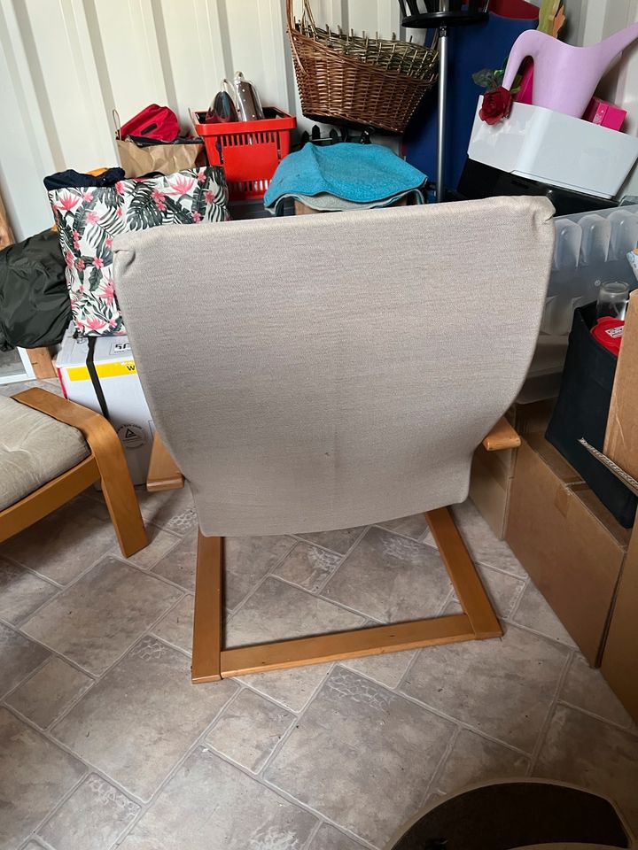 IKEA Poäng Sessel Birke mit Hocker in Bad Camberg