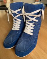 ✨ Marc Sneaker High Heels ✨ Gr 42 Blau Niedersachsen - Rinteln Vorschau