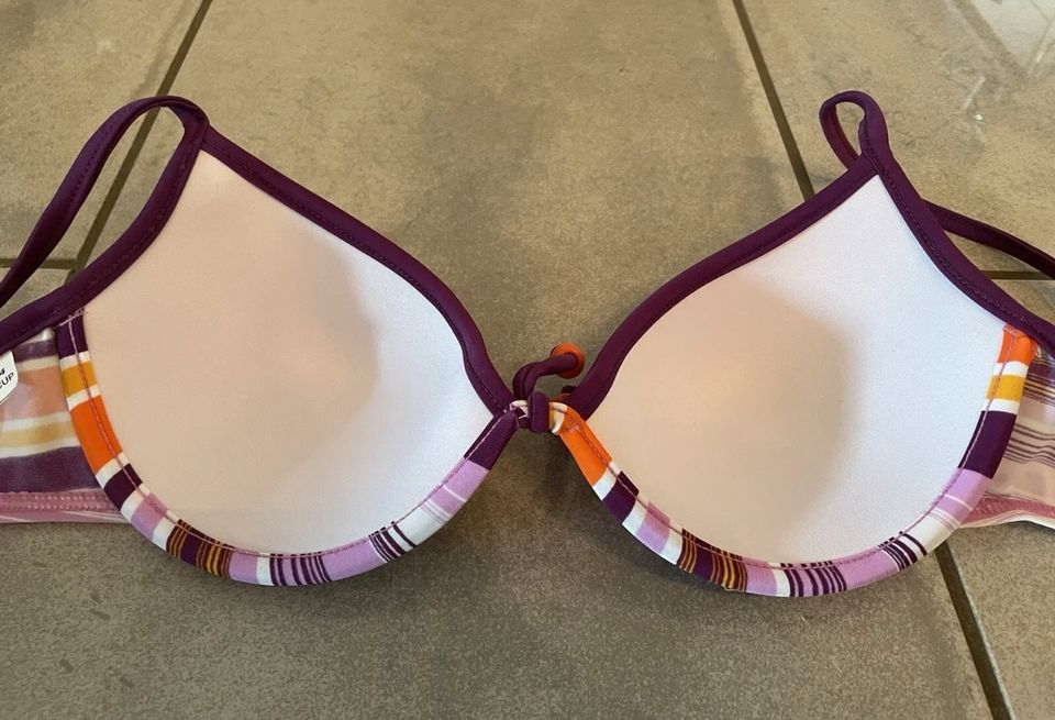 Elemar Bikini Set Softcups gestreift 36 C Slip 36 S NEU in Rehlingen-Siersburg