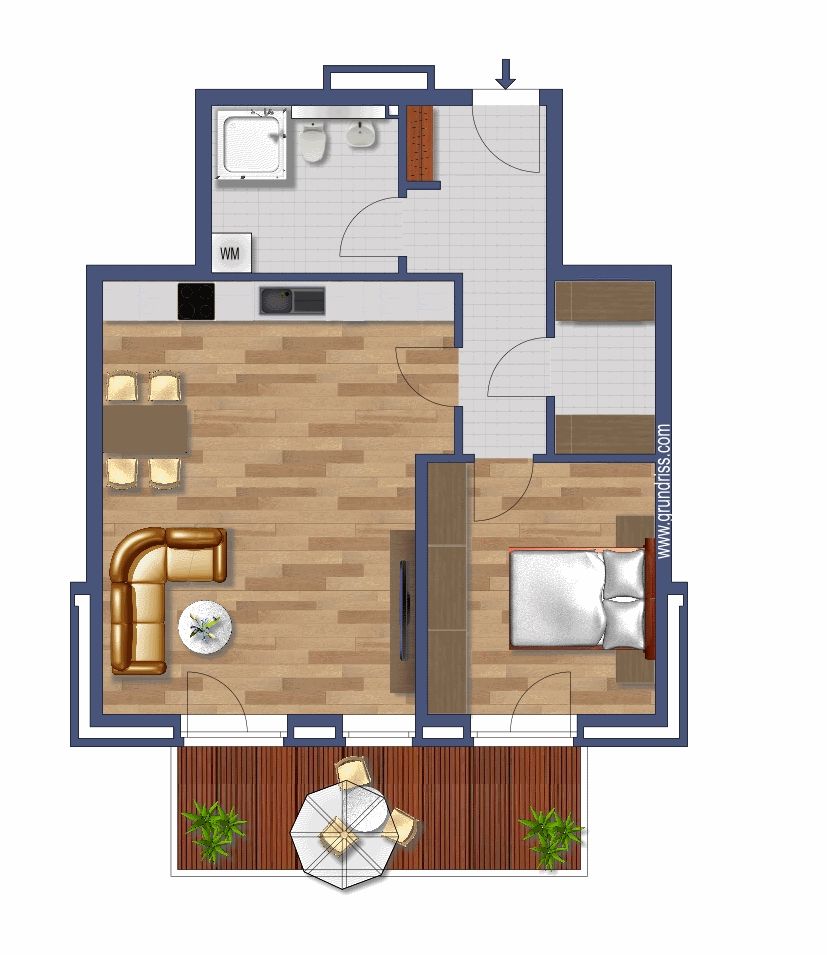 2-Zimmer Neubau-Wohnung mit Balkon / Erstbezug in Fredenbeck