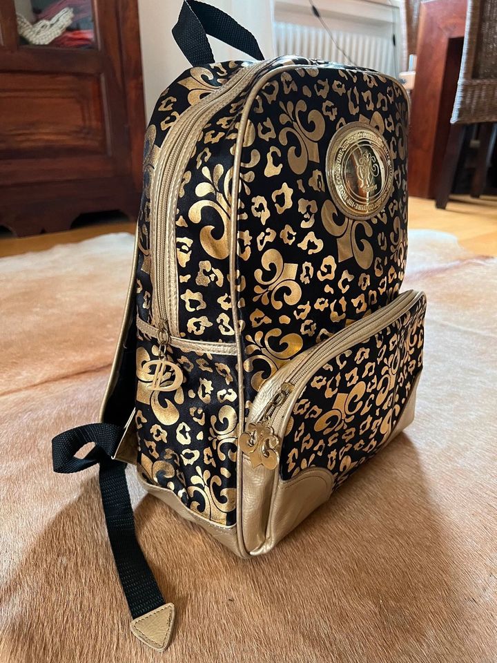 DEREON Designer Rucksack aus New York edel Gold Schwarz neuwertig in München