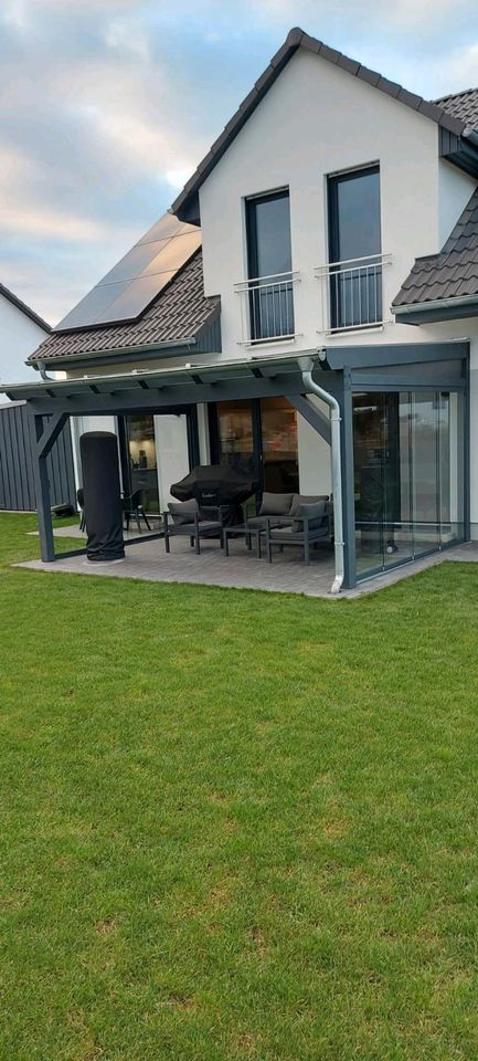 Glasschiebewand 10 mm ESG günstig € 399 , kleine ( unsichtbare) Lackfehler, Glasschiebewände für Terrassendach Rahmenlose Terrassentüren in Osterode am Harz