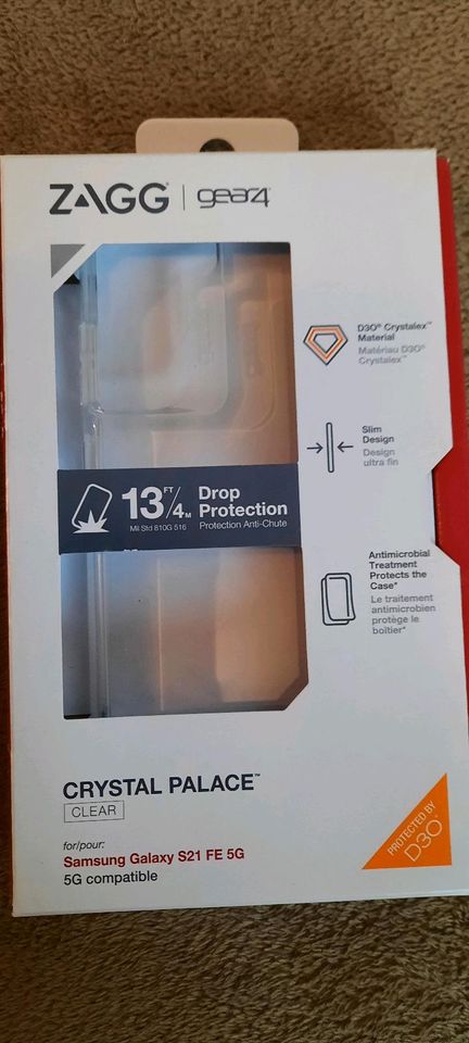 GEAR4 Clear Case Hülle Samsung Galaxy S21 FE 5G NEU in Halver