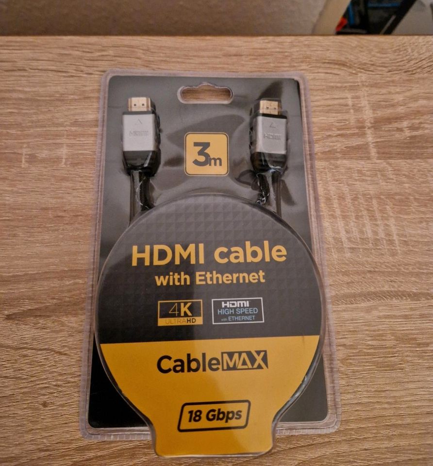 4K High Speed HDMI Kabel •3 Meter •Kontakte vergoldet •neu in Kiel