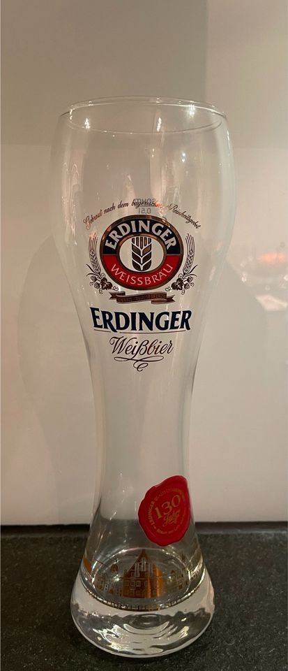 Erdinger Weißbierglas "Jubiläumsglas 130 Jahre" in Dransfeld