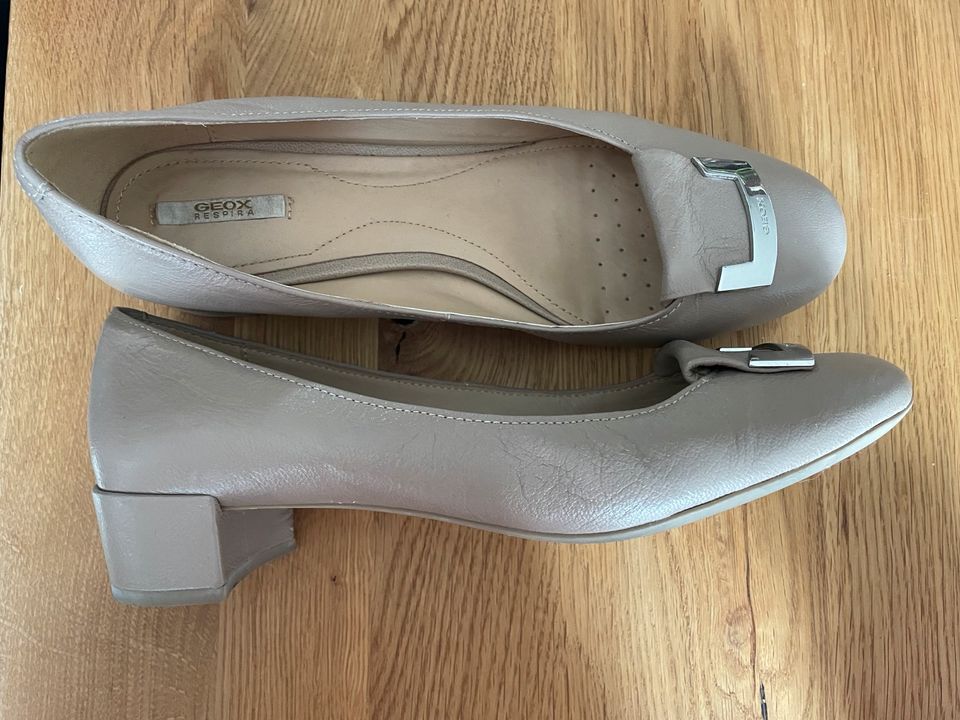 Geox - Leder- Pumps, Leder Ballerina beige in Zwenkau