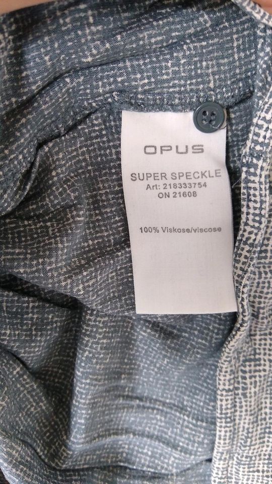 Opus Super Speckle Damen Shirt gr.40 L grün weiß langarm Oberteil in Grafenau